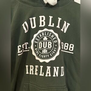 Dublin Ireland Hoodie Green XXL | Pullover Graphic Hoodie Sweatshirt